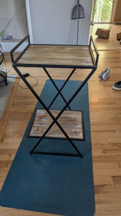 Wood side table