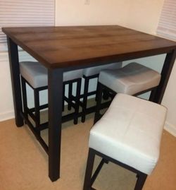 NEGOTIABLE...MUST PiCK UP! Moving asap FOR sale BEST OFFER! SOFA BED MEMORY FOAM MATTRESS NEVER SLEPT ON BRAND NEW, TALL DINING TABLE W/4 Stools and E