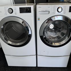 LG HE Smar Large Capacity Washer And Gas Dryer 