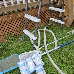Pool Ladder, Unopened Filters & Nets