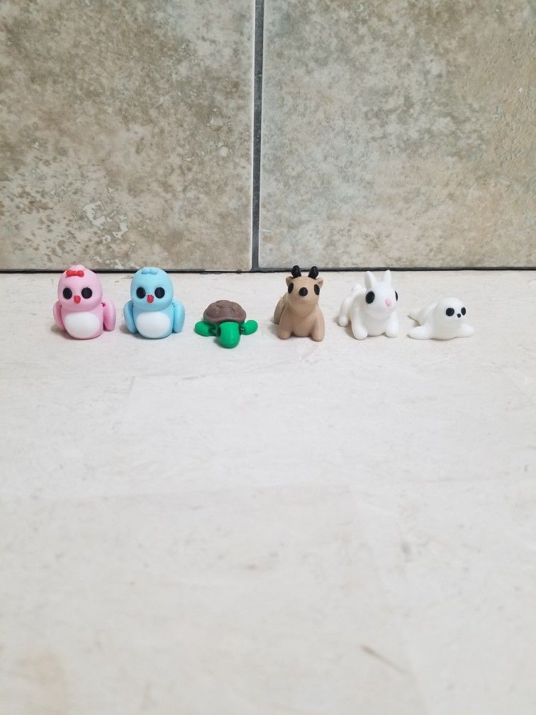 Mini 3D Printed Animals- Set of 6