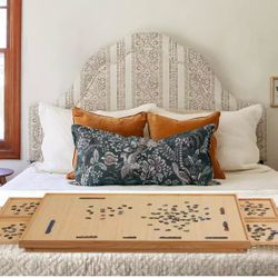 R4  2000-Piece Folding Puzzle Table with 4 Drawers Natural Wood Size: 41.3” × 27.5” Price: $60