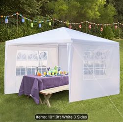 10' x 10' Party Tent Outdoor Canopy Tent for Parties with 3 Moveable Walls Waterproof Patio Gazebo Tent