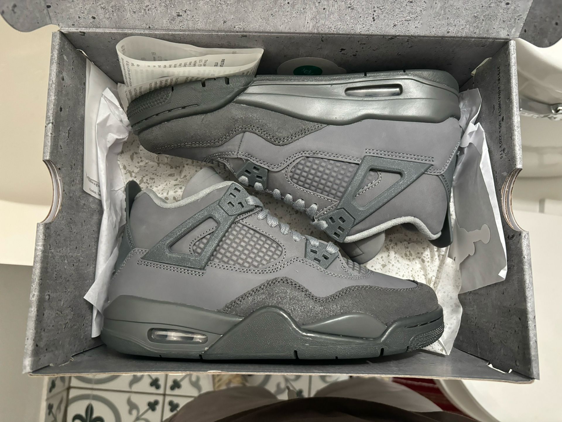 Ds Air Jordan Wet Cement 4s Size 5.5Y