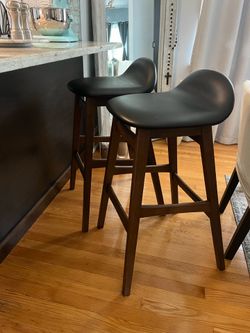 Set of 2 Modern Counter Height Bar Stools