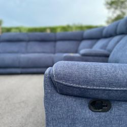 Couch/Sofa Sectional - Recliner - Chenille - Blue - Delivery Available 🚛