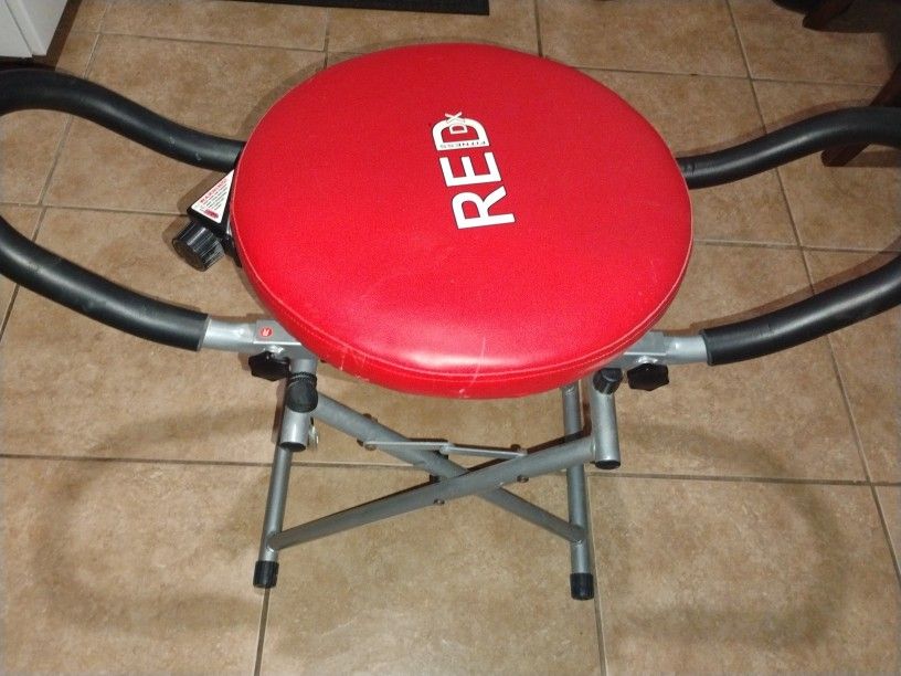 Red DX Fitness Ab & Core Machine Abdominal Exercise Chair