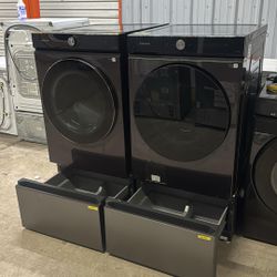 ✨ BRAND NEW  SAMSUNG BESPOKE BLACK WASHER & DRYER SET ✨ $42 DOWN ✨ WARRANTY✨ 