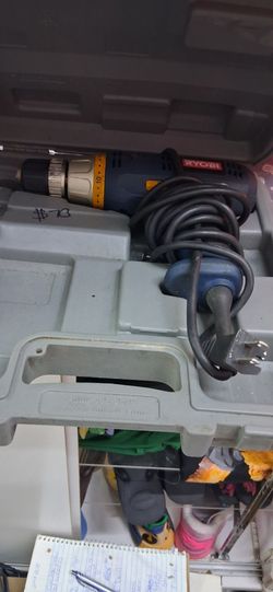 RYOBI  CLUTCH CORDED ELECTRONIC  DRILL DRIVER WITH CASE HEAVY  DUTY KEYLESS BIUE
