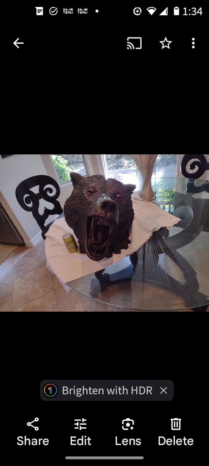 Grizzly Bear, Life-size Copper Sculpture