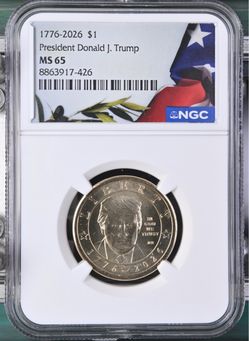 1(contact info removed) President Donald J. Trump $1 Grade MS 65 NGC No Privy