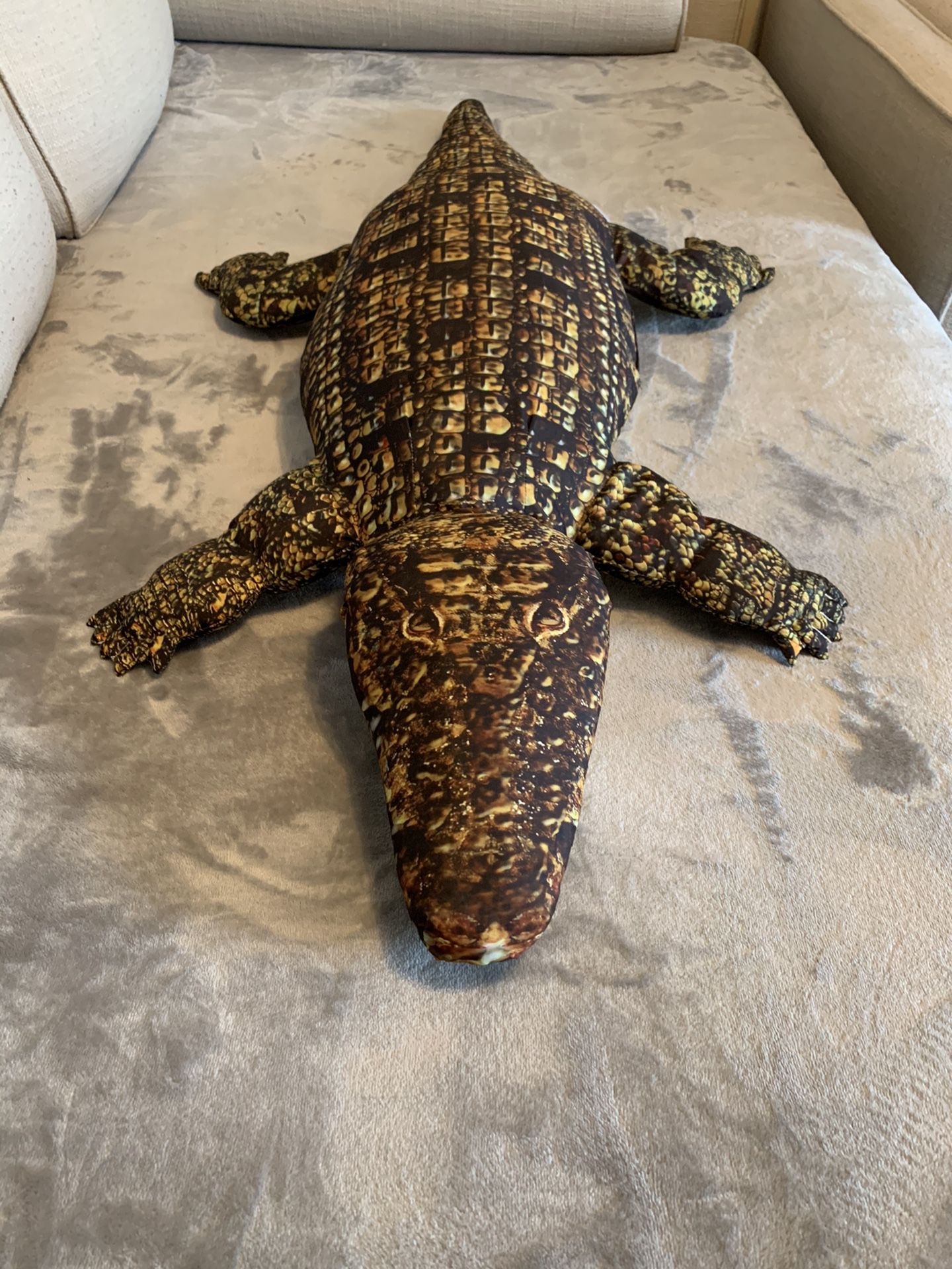 Giant 50” Tree House Kids Alligator Stuffed Animal Pillow Crocodile, 2016- EUC