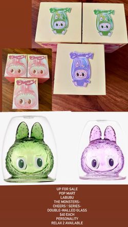 POP MART THE MONSTERS LABUBU-CHEERS ! SERIES-Double-walled Glass WHOLE SET