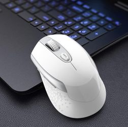 NEW Wireless Computer Mouse 2.4G Ergonomic Optical Mouse 6 Button Silent Mouse White