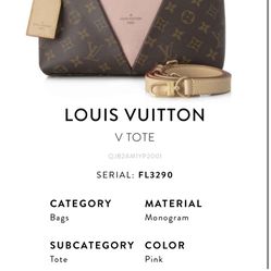 Louis Vuitton V Tote