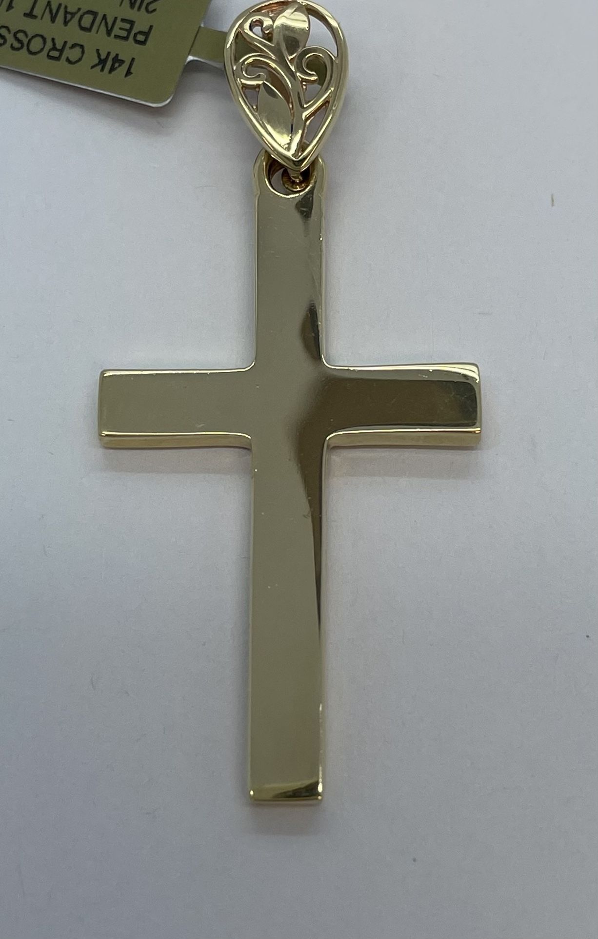 14K Gold Cross Pendant. New