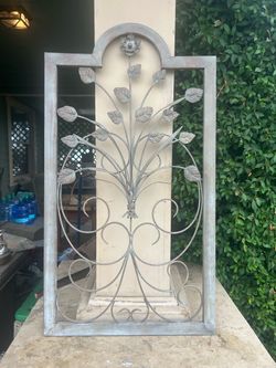 Bloom where you’re planted; Vintage Metal Garden Panel:
