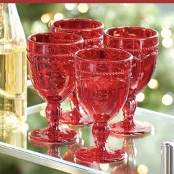 Copas Rojas 4 Princess house  (2 Set Disponibles )