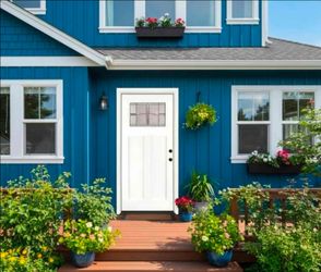 White front door