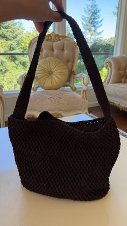 Dark brown hand made bag