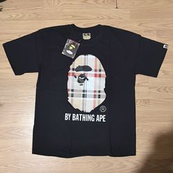 bape tee X burberry