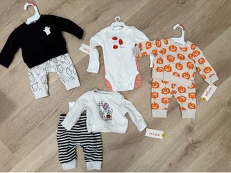 Baby and kids pumpkin Halloween outfits NWT