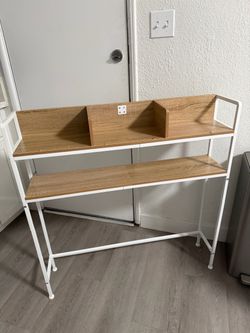 Narrow Side Table With LED Lights