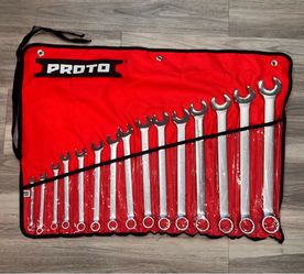 Proto Combination Wrench Set 15 Pc Set 5/16 to 1-1/4”