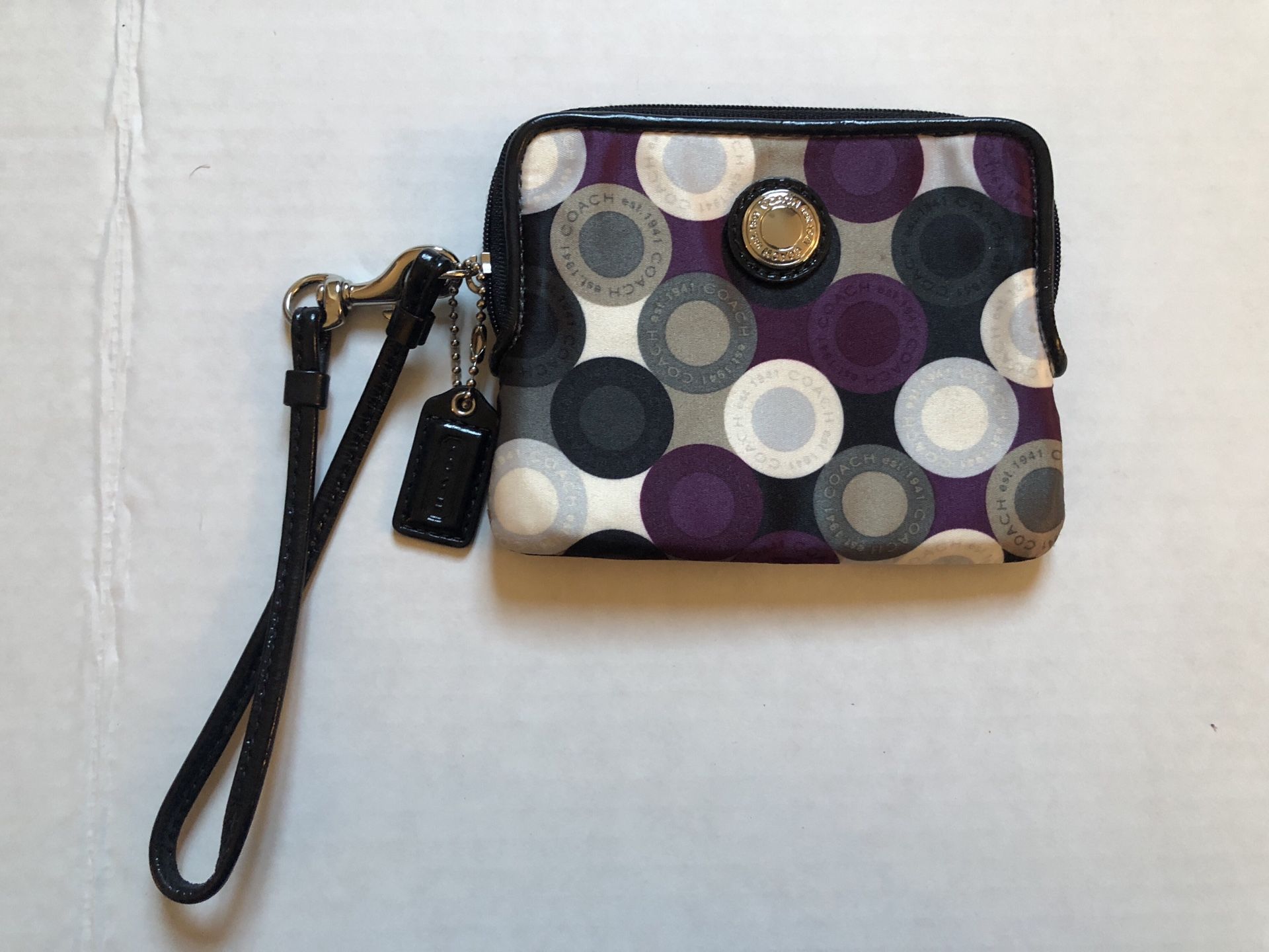 Coach Satin Print Small Wristlet Wallet