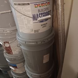 5 Gallon Buckets Of Paint Color Is Natural Tan