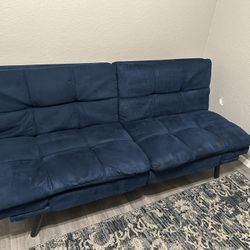 Memory Foam Futon Couch 72’ Blue