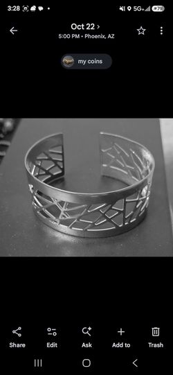 Lia Sophia's "Sensor" cuff bracelet. Vintage