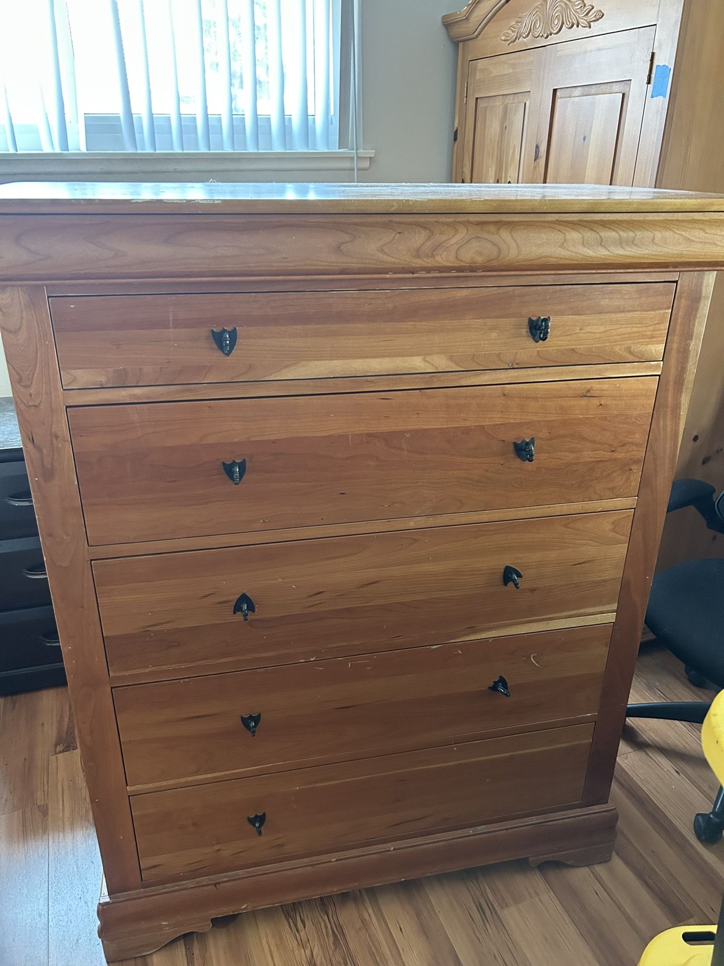 All wood dresser