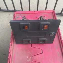 Arcade Driving Game Coin Door With Coin Mechs