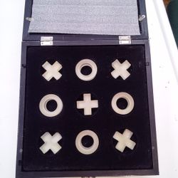Fifth Avenue Crystal Tic Tac Toe Set In Ebony Box