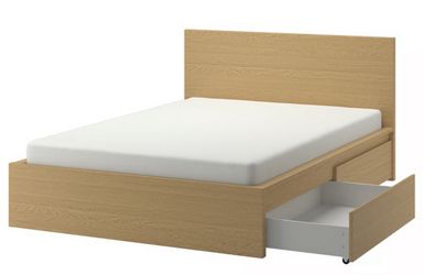 Queen Bed frame With Storage (mattres Included)