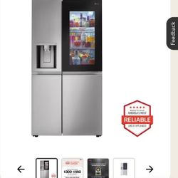27 Cu Ft Side By Side Instaview Refrigerator 