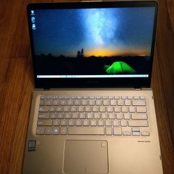 Fast! Asus 14" Touchscreen 2 in 1 Laptop/Tablet Intel Quad Core i5-8250U 1.6/3.4 GHz Turbo 8 GB Ram 1000 GB HD 1080P Full HD Webcam HDMI USB C Win 10