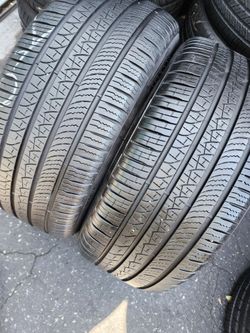 Selling (4) tires 255/45r19 pirelli pzero all season