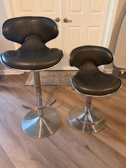 Gray Swivel Bar Stools