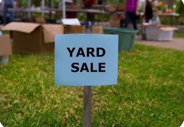 Yard sale today Saturday 8/8