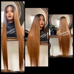 Human Hair Blended Lace Front Wig 