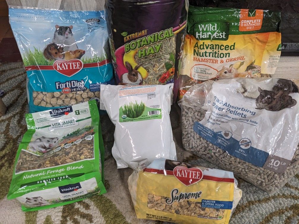 Hamster Food And Litter Pellets