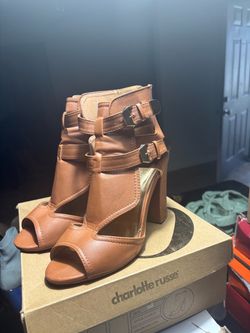 Charlotte Russe Tan Block Heel Sandals