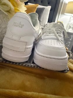 AIR FORCE 1 SHADOW TRIPLE WHITE, SIZE 8