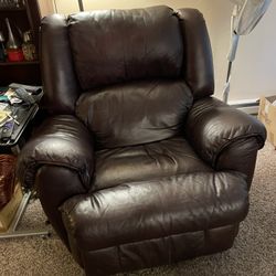 Lane Faux Dark Brown Recliner