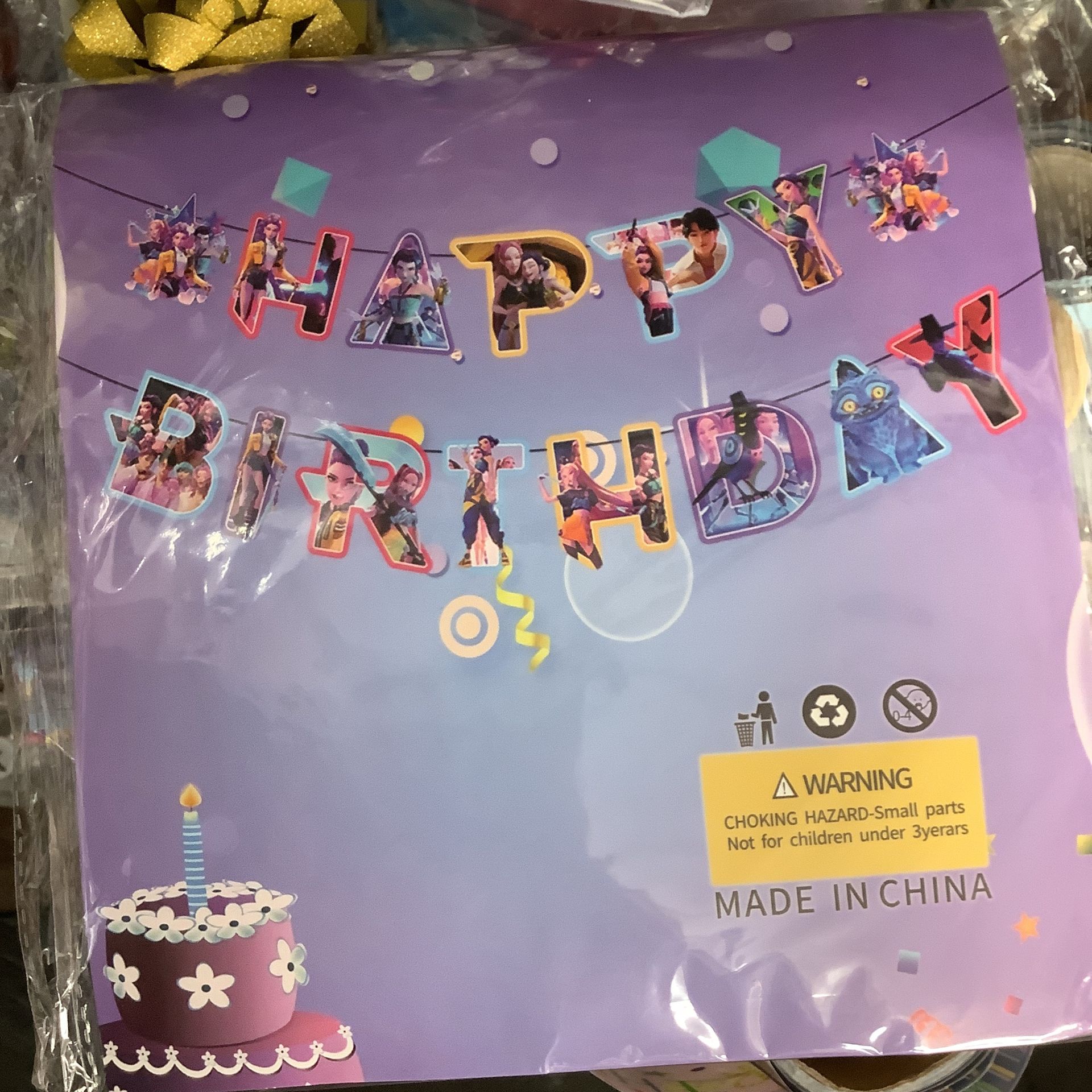 K-pop Demon Hunters Birthday Banner