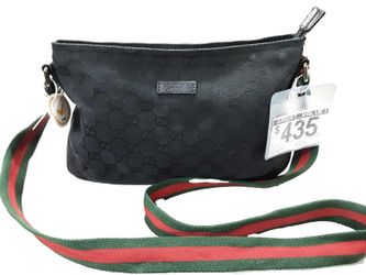 Gucci Gg Canvas Black Purse / Handbag