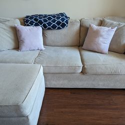 Sofa and Ottoman, Heavenly Chrome