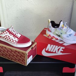 Nike Presto And Vans Red Checkerboard COMBO